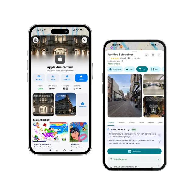 Add-ons preview on mobile with Reserve with Google
