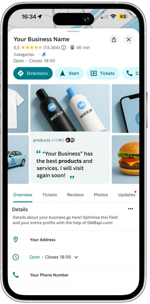 GMB Profile on Mobile